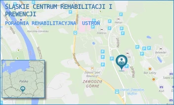 PORADNIA REHABILITACYJNA - ŚLĄSKIE CENTRUM REHABILITACJI I PREWENCJI - UL. ZDROJOWA 6,  USTROŃ