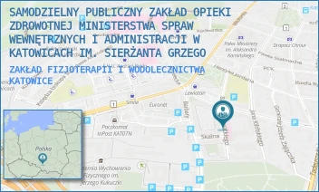 ZAKŁAD FIZJOTERAPII I WODOLECZNICTWA - SAMODZIELNY PUBLICZNY ZAKŁAD OPIEKI ZDROWOTNEJ MINISTERSTWA SPRAW WEWNĘTRZNYCH I ADMINISTRACJI W KATOWICACH IM. SIERŻANTA GRZEGO - UL. B. GŁOWACKIEGO 10,  KATOWICE