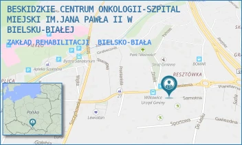 ZAKŁAD REHABILITACJI - BESKIDZKIE CENTRUM ONKOLOGII-SZPITAL MIEJSKI IM.JANA PAWŁA II W BIELSKU-BIAŁEJ - UL. WYZWOLENIA 18,  BIELSKO-BIAŁA