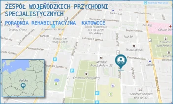 PORADNIA REHABILITACYJNA - ZESPÓŁ WOJEWÓDZKICH PRZYCHODNI SPECJALISTYCZNYCH - UL. POWSTAŃCÓW 31,  KATOWICE