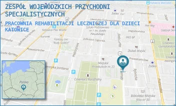 PRACOWNIA REHABILITACJI LECZNICZEJ DLA DZIECI - ZESPÓŁ WOJEWÓDZKICH PRZYCHODNI SPECJALISTYCZNYCH - UL. POWSTAŃCÓW 31,  KATOWICE