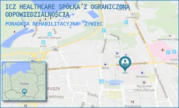 PORADNIA REHABILITACYJNA - ICZ HEALTHCARE SPÓŁKA Z OGRANICZONĄ ODPOWIEDZIALNOŚCIĄ - UL. ŻEROMSKIEGO 7,  ŻYWIEC