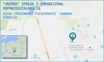 DZIAŁ (PRACOWNIA) FIZJOTERAPII - "UNIMED" SPÓŁKA Z OGRANICZONĄ ODPOWIEDZIALNOŚCIĄ - UL. JÓZEFA PIŁSUDSKIEGO 92,  DĄBROWA GÓRNICZA