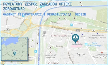 GABINET FIZYKOTERAPII I REHABILITACJI - ZAGŁĘBIOWSKI SZPITAL KLINICZNY - UL. MAŁACHOWSKIEGO 12,  BĘDZIN