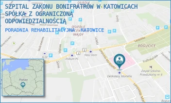 PORADNIA REHABILITACYJNA - SZPITAL ZAKONU BONIFRATRÓW W KATOWICACH SPÓŁKA Z OGRANICZONĄ ODPOWIEDZIALNOŚCIĄ - L.MARKIEFKI  87,  KATOWICE