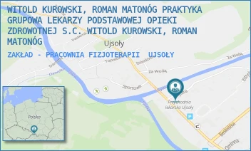 ZAKŁAD - PRACOWNIA FIZJOTERAPII - PRAKTYKA GRUPOWA LEKARZY PODSTAWOWEJ OPIEKI ZDROWOTNEJ R.MATONÓG I A.MATONÓG S.C. - UL. BYSTRA 4,  UJSOŁY