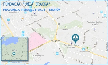 PRACOWNIA REHABILITACJI - FUNDACJA "UNIA BRACKA" - UL. DWORCOWA 3,  KNURÓW