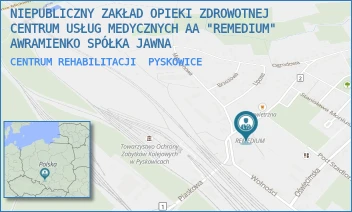 CENTRUM REHABILITACJI - NIEPUBLICZNY ZAKŁAD OPIEKI ZDROWOTNEJ CENTRUM USŁUG MEDYCZNYCH "REMEDIUM" SPÓŁKA Z OGRANICZONĄ ODPOWIEDZIALNOŚCIĄ - UL. GEN. WŁADYSŁAWA SIKORSKIEGO 81,  PYSKOWICE