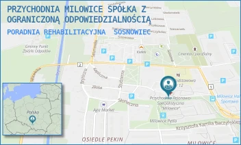 PORADNIA REHABILITACYJNA - PRZYCHODNIA MILOWICE SPÓŁKA Z OGRANICZONĄ ODPOWIEDZIALNOŚCIĄ - UL. KRZYSZTOFA KAMILA BACZYŃSKIEGO 14 C,  SOSNOWIEC
