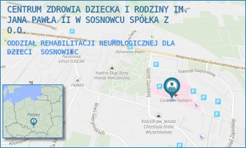 ODDZIAŁ REHABILITACJI NEUROLOGICZNEJ DLA DZIECI - CENTRUM ZDROWIA DZIECKA I RODZINY IM. JANA PAWŁA II W SOSNOWCU SPÓŁKA Z O.O. - UL. G.ZAPOLSKIEJ 3,  SOSNOWIEC