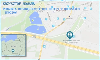 PORADNIA REHABILITACJI DLA DZIECI I DOROSŁYCH - KRZYSZTOF NOWARA - UL. CIĘŻAROWA 54,  SKOCZÓW
