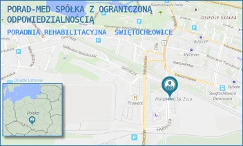 PORADNIA REHABILITACYJNA - PORAD-MED SPÓŁKA Z OGRANICZONĄ ODPOWIEDZIALNOŚCIĄ - UL. HUTNICZA 8,  ŚWIĘTOCHŁOWICE