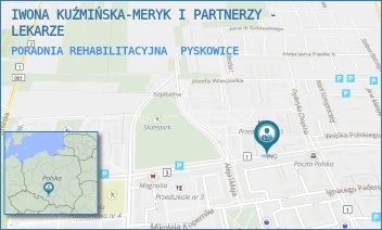 PORADNIA REHABILITACYJNA - IWONA KUŹMIŃSKA-MERYK I PARTNERZY - LEKARZE - UL. WOJ.POLSKIEGO 10,  PYSKOWICE