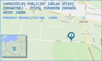 PORADNIA REHABILITACYJNA - SAMODZIELNY PUBLICZNY ZAKŁAD OPIEKI ZDROWOTNEJ - ZESPÓŁ OŚRODKÓW ZDROWIA GMINY JANÓW - UL. LEŚNA 3,  JANÓW