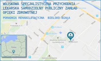 PORADNIA REHABILITACYJNA - WOJSKOWA SPECJALISTYCZNA PRZYCHODNIA LEKARSKA SAMODZIELNY PUBLICZNY ZAKŁAD OPIEKI ZDROWOTNEJ - UL. WILLOWA 2A,  BIELSKO-BIAŁA