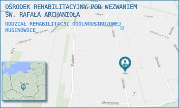 ODDZIAŁ REHABILITACJI OGÓLNOUSTROJOWEJ - OŚRODEK REHABILITACYJNY POD WEZWANIEM ŚWIĘTEGO RAFAŁA ARCHANIOŁA W RUSINOWICACH - UL. ZIELONA 23,  RUSINOWICE