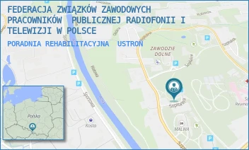 PORADNIA REHABILITACYJNA - FEDERACJA ZWIĄZKÓW ZAWODOWYCH PRACOWNIKÓW  PUBLICZNEJ RADIOFONII I TELEWIZJI W POLSCE - UL. SZPITALNA 31,  USTROŃ