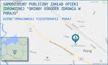 DZIAŁ (PRACOWNIA) FIZJOTERAPII - SAMODZIELNY PUBLICZNY ZAKŁAD OPIEKI ZDROWOTNEJ "GMINNY OŚRODEK ZDROWIA W PORAJU" - UL. 3 MAJA 25,  PORAJ
