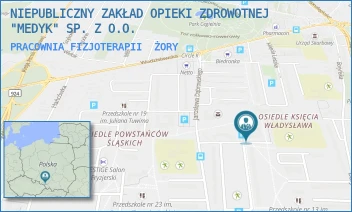 PRACOWNIA FIZJOTERAPII - NIEPUBLICZNY ZAKŁAD OPIEKI ZDROWOTNEJ "MEDYK" SP. Z O.O. - KS.WŁADYSŁAWA 27,  ŻORY