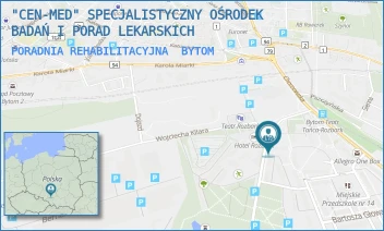 PORADNIA REHABILITACYJNA - "CEN-MED" SPECJALISTYCZNY OŚRODEK BADAŃ I PORAD LEKARSKICH - UL. CHORZOWSKA 12/D,  BYTOM