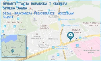 DZIAŁ (PRACOWNIA) FIZJOTERAPII - REHABILITACJA ROMAŃSKA I SKORUPA SPÓŁKA JAWNA - UL. 26 MARCA 164,  WODZISŁAW ŚLĄSKI