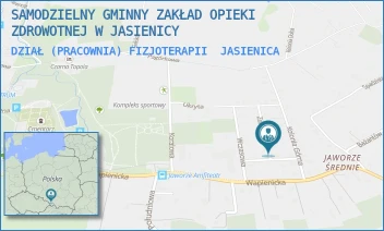 DZIAŁ (PRACOWNIA) FIZJOTERAPII - SAMODZIELNY GMINNY ZAKŁAD OPIEKI ZDROWOTNEJ W JASIENICY - UL. ZDROWOTNA 4,  JASIENICA