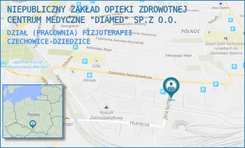 DZIAŁ (PRACOWNIA) FIZJOTERAPII - NIEPUBLICZNY ZAKŁAD OPIEKI ZDROWOTNEJ CENTRUM MEDYCZNE "DIAMED" SP.Z O.O. - UL. KOCHANOWSKIEGO 4,  CZECHOWICE-DZIEDZICE