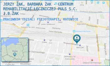 PRACOWNIA (DZIAŁ) FIZJOTERAPII - JERZY ŻAK, BARBARA ŻAK - CENTRUM REHABILITACJI LECZNICZEJ PULS S.C. J.B.ŻAK - UL. WOJEWÓDZKA 50,  KATOWICE