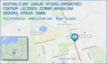 FIZJOTERAPIA  AMBULATORYJNA - CENTRUM LECZENIA ZIMNEM SPÓŁKA Z OGRANICZONĄ ODPOWIEDZIALNOŚCIĄ - UL. PIOTRA NIEDURNEGO 50D,  RUDA ŚLĄSKA