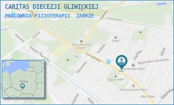 PRACOWNIA FIZJOTERAPII - CARITAS DIECEZJI GLIWICKIEJ - UL. PL. N. KROCZKA 6,  ZABRZE