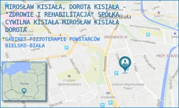 GABINET FIZJOTERAPII POWSTAŃCÓW - MIROSŁAW KISIAŁA, DOROTA KISIAŁA - "ZDROWIE I REHABILITACJA" SPÓŁKA CYWILNA KISIAŁA MIROSŁAW KISIAŁA DOROTA - UL. POWSTAŃCÓW ŚLĄSKICH 8,  BIELSKO-BIAŁA
