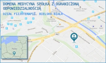 DZIAŁ FIZJOTERAPII - DOMENA MEDYCYNA SPÓŁKA Z OGRANICZONĄ ODPOWIEDZIALNOŚCIĄ - UL. GEN. JÓZEFA KUSTRONIA 40,  BIELSKO-BIAŁA