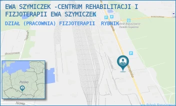 DZIAŁ (PRACOWNIA) FIZJOTERAPII - EWA SZYMICZEK -CENTRUM REHABILITACJI I FIZJOTERAPII EWA SZYMICZEK - UL. JASTRZĘBSKA 12,  RYBNIK