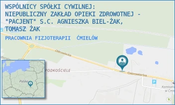 PRACOWNIA FIZJOTERAPII - WSPÓLNICY SPÓŁKI CYWILNEJ: NIEPUBLICZNY ZAKŁAD OPIEKI ZDROWOTNEJ - "PACJENT" S.C. AGNIESZKA BIEL-ŻAK, TOMASZ ŻAK - OSTROWIECKA 38,  ĆMIELÓW