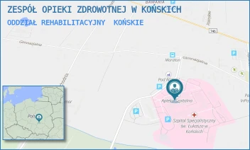 ODDZIAŁ REHABILITACYJNY - ZESPÓŁ OPIEKI ZDROWOTNEJ W KOŃSKICH - GIMNAZJALNA 41B,  KOŃSKIE