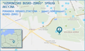 PORADNIA REHABILITACYJNA - "GÓRKA" - "UZDROWISKO BUSKO-ZDRÓJ" SPÓŁKA AKCYJNA - DR SZYMONA STARKIEWICZA 1,  BUSKO-ZDRÓJ