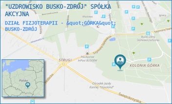 DZIAŁ FIZJOTERAPII - "GÓRKA" - "UZDROWISKO BUSKO-ZDRÓJ" SPÓŁKA AKCYJNA - DR SZYMONA STARKIEWICZA 1,  BUSKO-ZDRÓJ