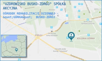 OŚRODEK REHABILITACJI DZIENNEJ - "GÓRKA" - "UZDROWISKO BUSKO-ZDRÓJ" SPÓŁKA AKCYJNA - DR SZYMONA STARKIEWICZA 1,  BUSKO-ZDRÓJ