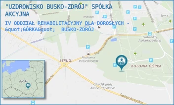 IV ODDZIAŁ REHABILITACYJNY DLA DOROSŁYCH - "GÓRKA" - "UZDROWISKO BUSKO-ZDRÓJ" SPÓŁKA AKCYJNA - DR SZYMONA STARKIEWICZA 1,  BUSKO-ZDRÓJ
