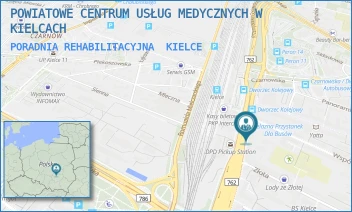 PORADNIA REHABILITACYJNA - POWIATOWE CENTRUM USŁUG MEDYCZNYCH W KIELCACH - ŻELAZNA 35,  KIELCE