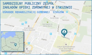 OŚRODEK REHABILITACJI DZIENNEJ - SAMODZIELNY PUBLICZNY ZESPÓŁ ZAKŁADÓW OPIEKI ZDROWOTNEJ W STASZOWIE - WSCHODNIA 23,  STASZÓW