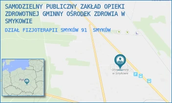 DZIAŁ FIZJOTERAPII SMYKÓW 91 - SAMODZIELNY PUBLICZNY ZAKŁAD OPIEKI ZDROWOTNEJ GMINNY OŚRODEK ZDROWIA W SMYKOWIE - 91,  SMYKÓW