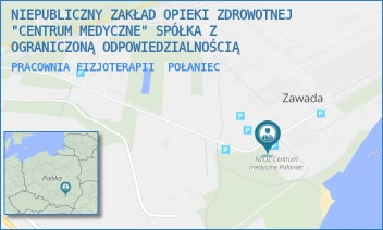 PRACOWNIA FIZJOTERAPII - NIEPUBLICZNY ZAKŁAD OPIEKI ZDROWOTNEJ "CENTRUM MEDYCZNE" SPÓŁKA Z OGRANICZONĄ ODPOWIEDZIALNOŚCIĄ - ZAWADA 24,  POŁANIEC