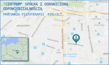 PRACOWNIA FIZJOTERAPII - "CENTRUM" SPÓŁKA Z OGRANICZONĄ ODPOWIEDZIALNOŚCIĄ - PRUSA 1,  KIELCE