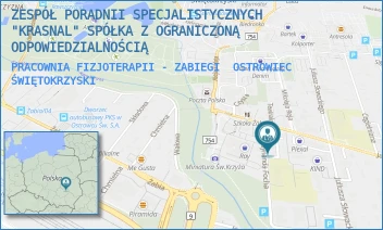 PRACOWNIA FIZJOTERAPII - ZABIEGI - ZESPÓŁ PORADNII SPECJALISTYCZNYCH "KRASNAL" SPÓŁKA Z OGRANICZONĄ ODPOWIEDZIALNOŚCIĄ - FOCHA 1,  OSTROWIEC ŚWIĘTOKRZYSKI
