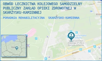 PORADNIA REHABILITACYJNA - OBWÓD LECZNICTWA KOLEJOWEGO SAMODZIELNY PUBLICZNY ZAKŁAD OPIEKI ZDROWOTNEJ W SKARŻYSKU-KAMIENNEJ - SOKOLA 50,  SKARŻYSKO-KAMIENNA