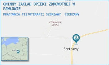 PRACOWNIA FIZJOTERAPII SZERZAWY - GMINNY ZAKŁAD OPIEKI ZDROWOTNEJ W PAWŁOWIE - 71A,  SZERZAWY