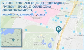PRACOWNIA FIZJOTERAPII - NIEPUBLICZNY ZAKŁAD OPIEKI ZDROWOTNEJ "PATRON" SPÓŁKA Z OGRANICZONĄ ODPOWIEDZIALNOŚCIĄ - JAGIELLOŃSKA 76B,  KIELCE