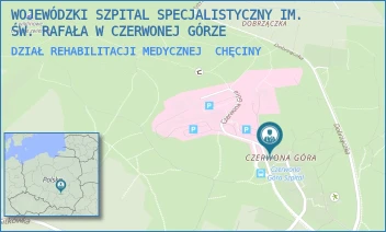 DZIAŁ REHABILITACJI MEDYCZNEJ - WOJEWÓDZKI SZPITAL SPECJALISTYCZNY IM. ŚW. RAFAŁA W CZERWONEJ GÓRZE - CZERWONA GÓRA 10,  CHĘCINY