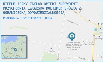 PRACOWNIA FIZJOTERAPII - NIEPUBLICZNY ZAKŁAD OPIEKI ZDROWOTNEJ PRZYCHODNIA LEKARSKA MULTIMED SPÓŁKA Z OGRANICZONĄ ODPOWIEDZIALNOŚCIĄ - STRAŻACKA 7/-,  OKSA
